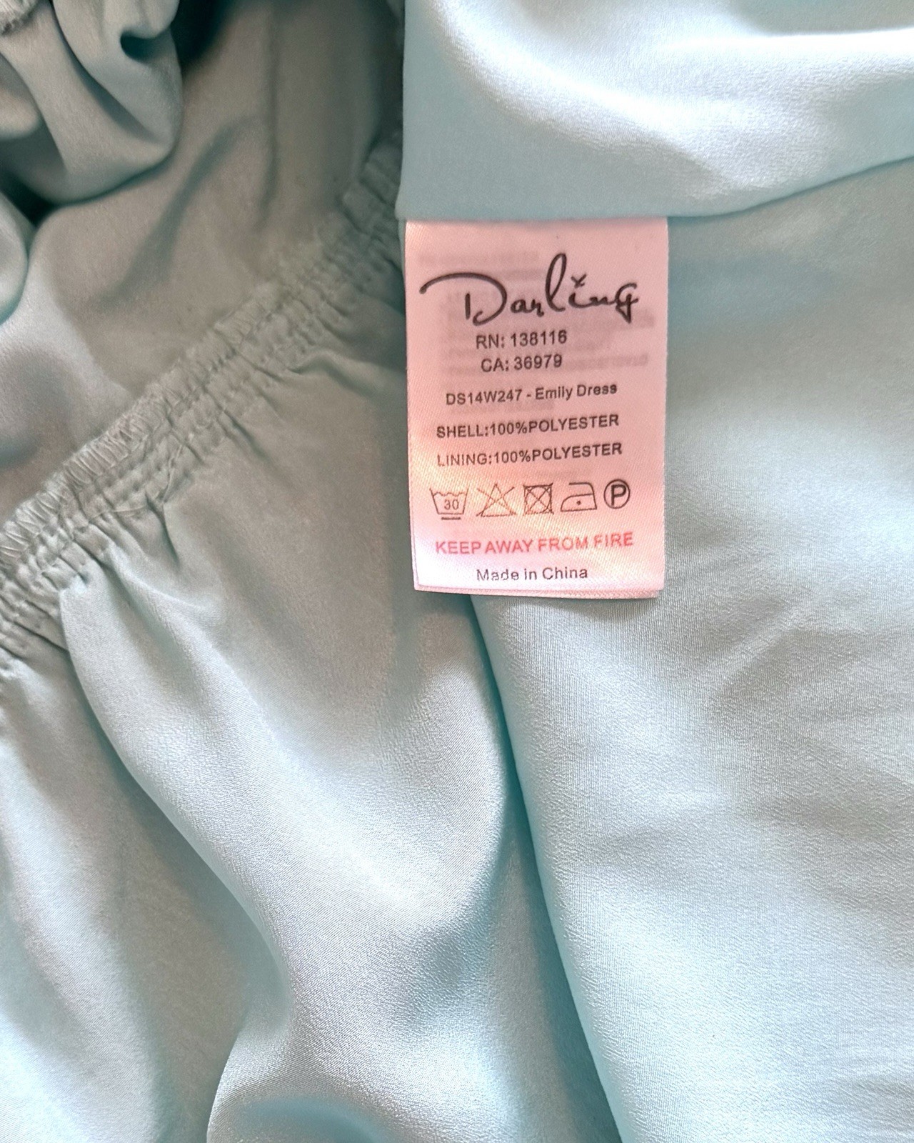Darling Robin’s Egg Blue Sleeveless Embroidered Lined A-Line Knee Dress Size L