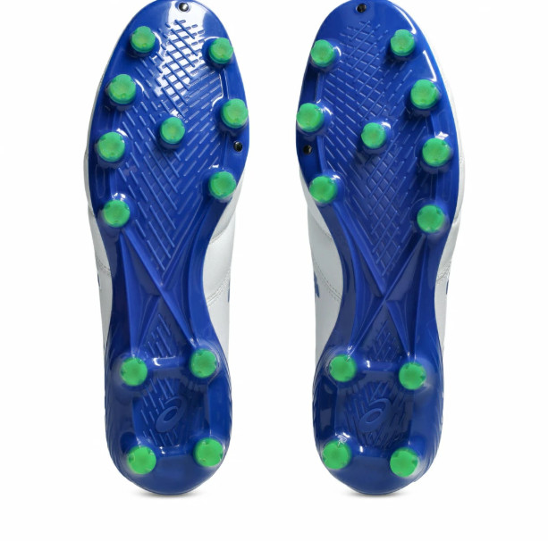 ASICS DS LIGHT X-FLY 6 1101A076 102 Soccer Cleats US 5.5-10 White Asics Blue
