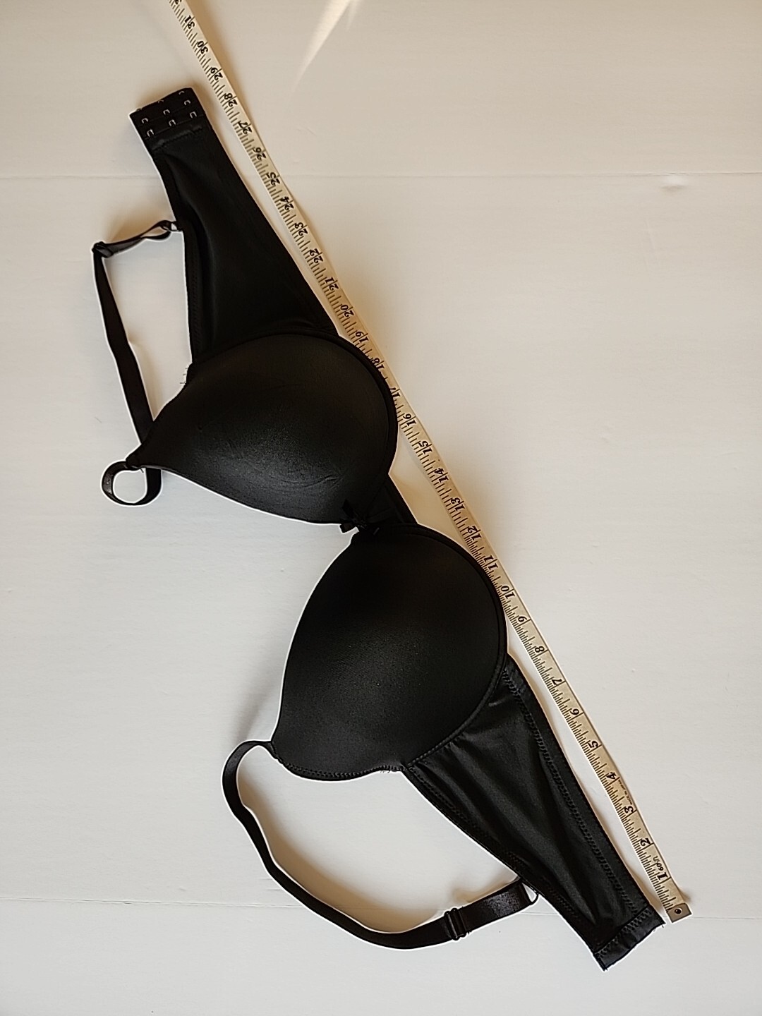 Just Be Womens Black Underwire Bra Padded 38D Normal Strap