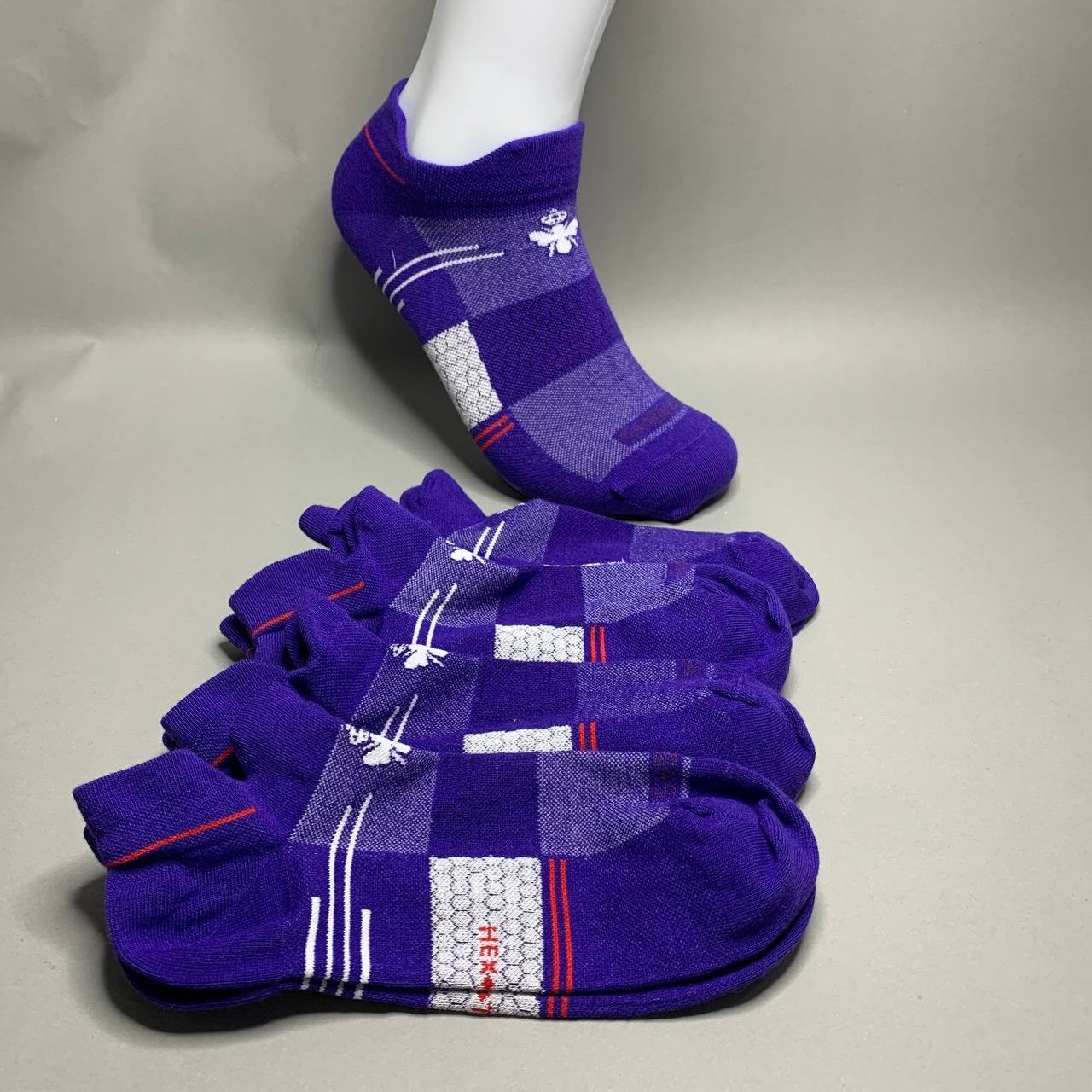 Bombas Men Ankle Socks 4 Pairs Blue Size M L XL Cushioned Athletic Sport