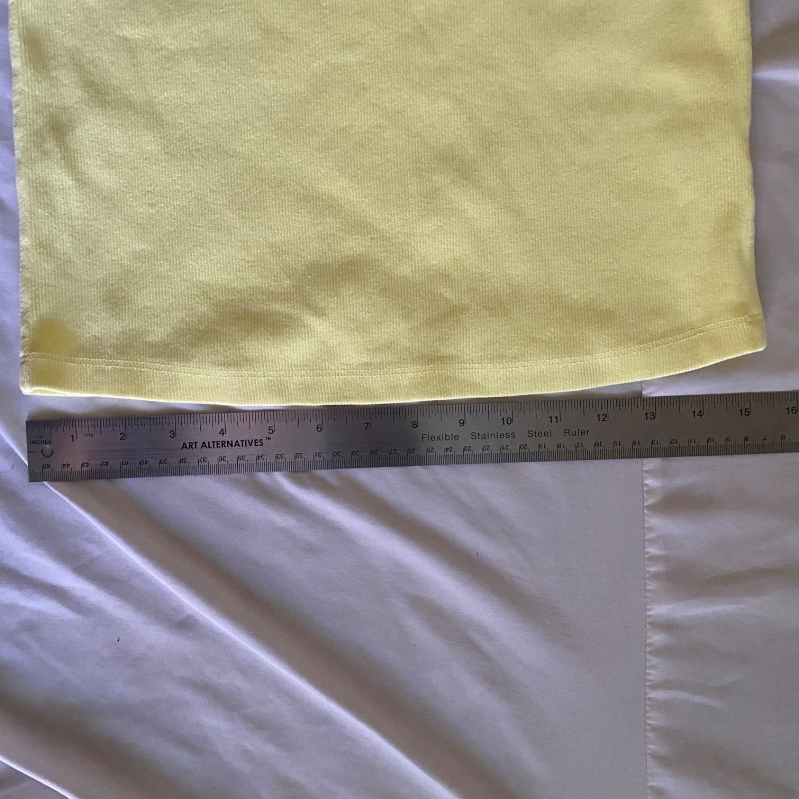 PerfectWhiteTee Sleeveless tank Women’s Size L Yellow The Blondie Scoop Neckline
