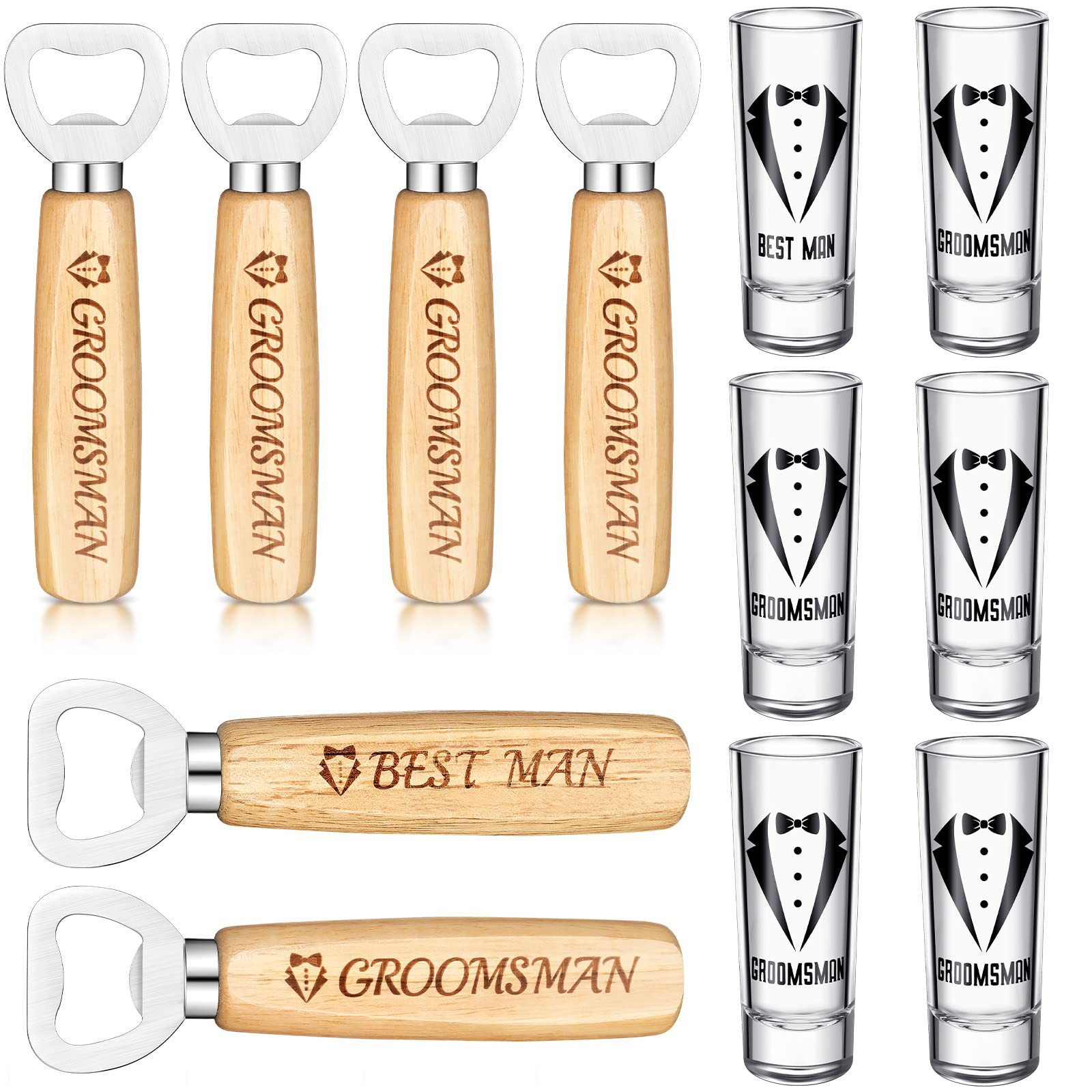 Didaey 12 Pcs Groomsmen Proposal Shot one size, as shown in the picture