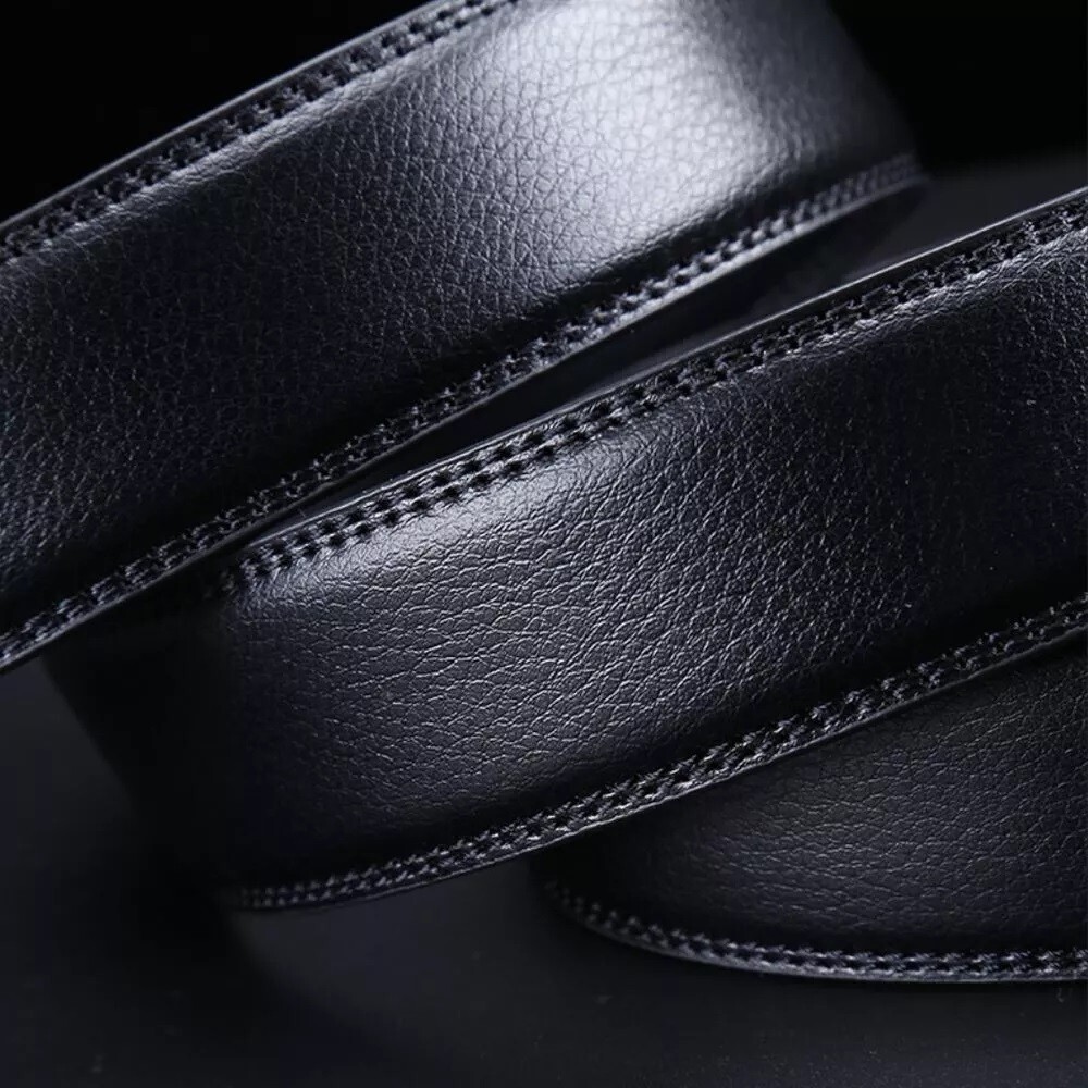 Men’s Automatic Click Lock Buckle Waist Strap Dress Comfort Jean Belt Casual