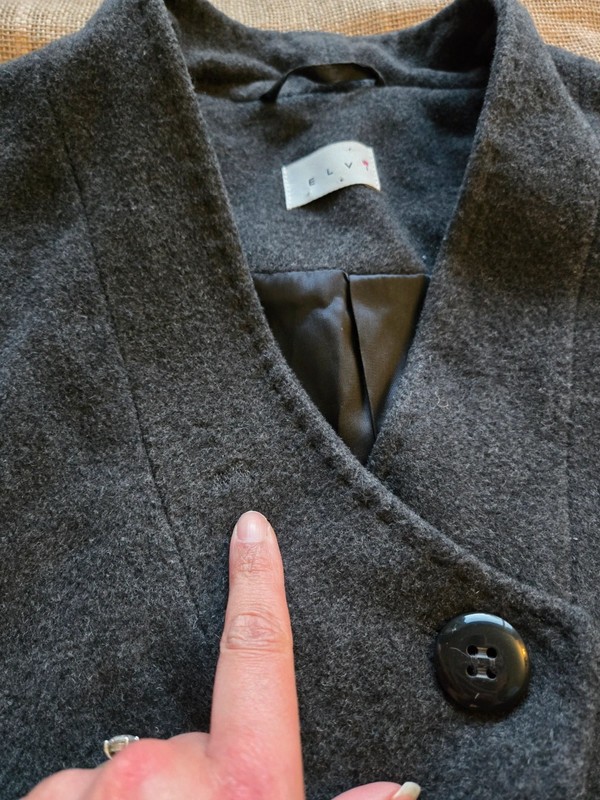 ELVI Grey Virgin Wool & Cashmere Jacket | Size 22 | Quiet Luxury