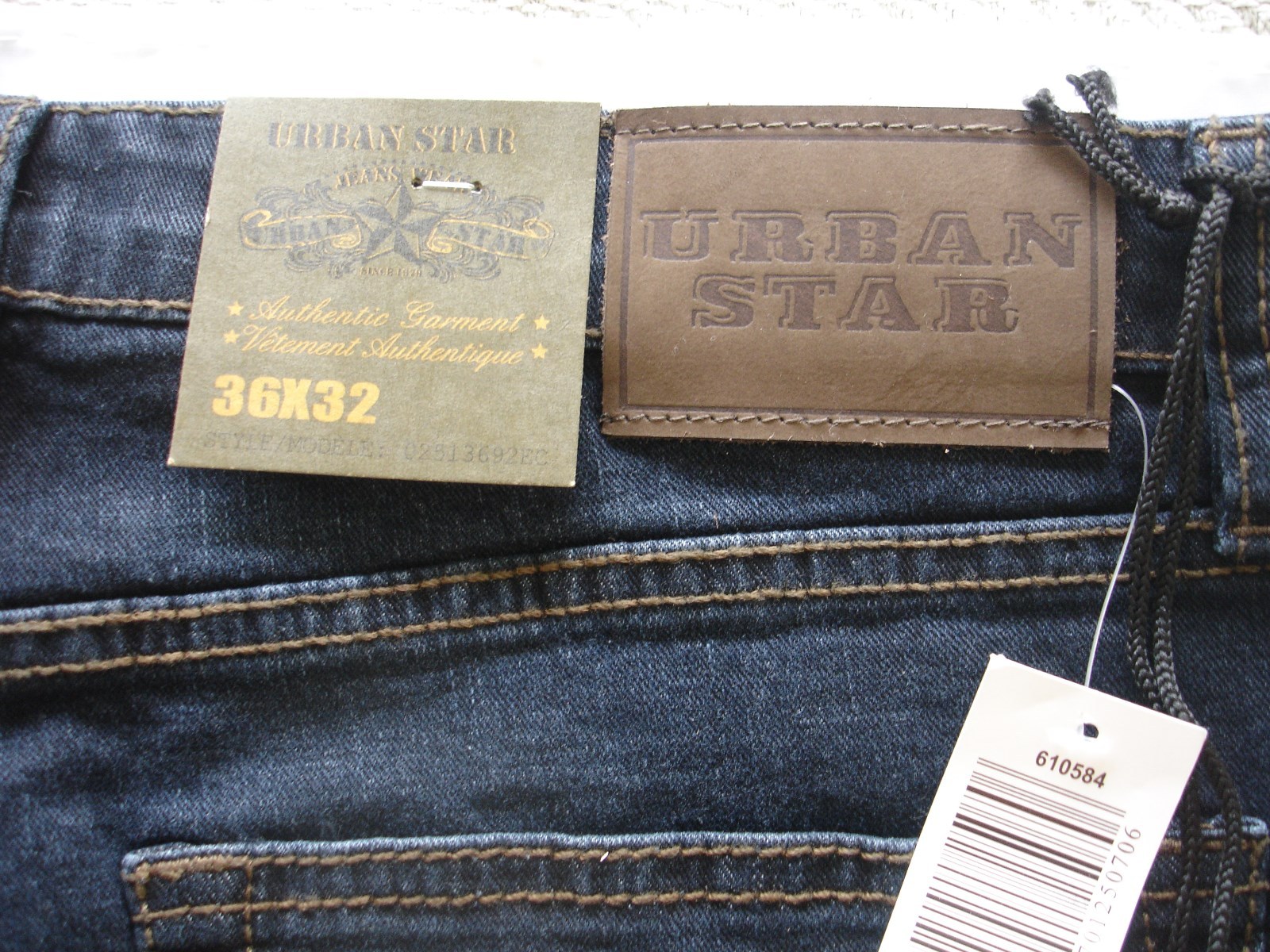 Urban Star men’s jeans – relaxed fit – straight – 36 x 32 – Dark Blue – NEW!!