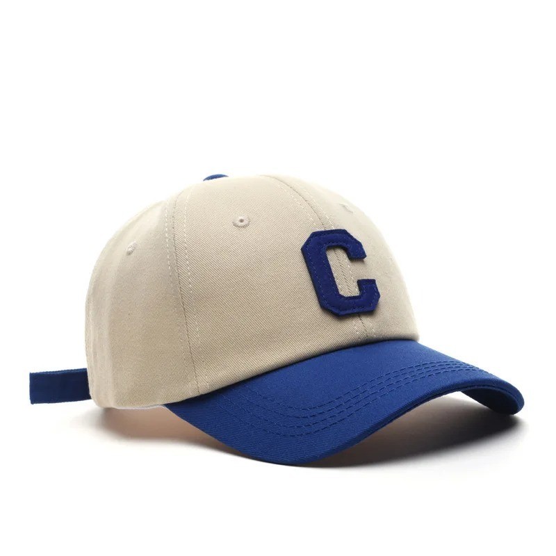 Cotton Unisex Baseball Cap Letter C Patch Snapback Adjustable Summer Hat