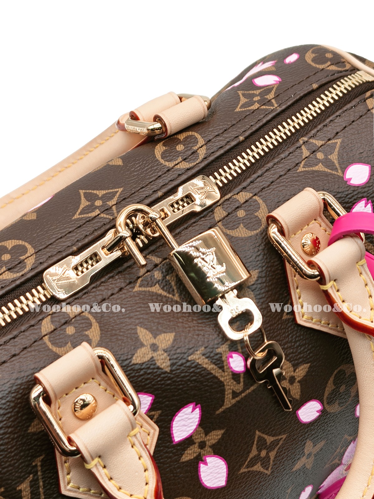 LOUIS VUITTON xTakashi Murakami Cherry Blossom Handbag Women’s 9.8x6x7.4 in