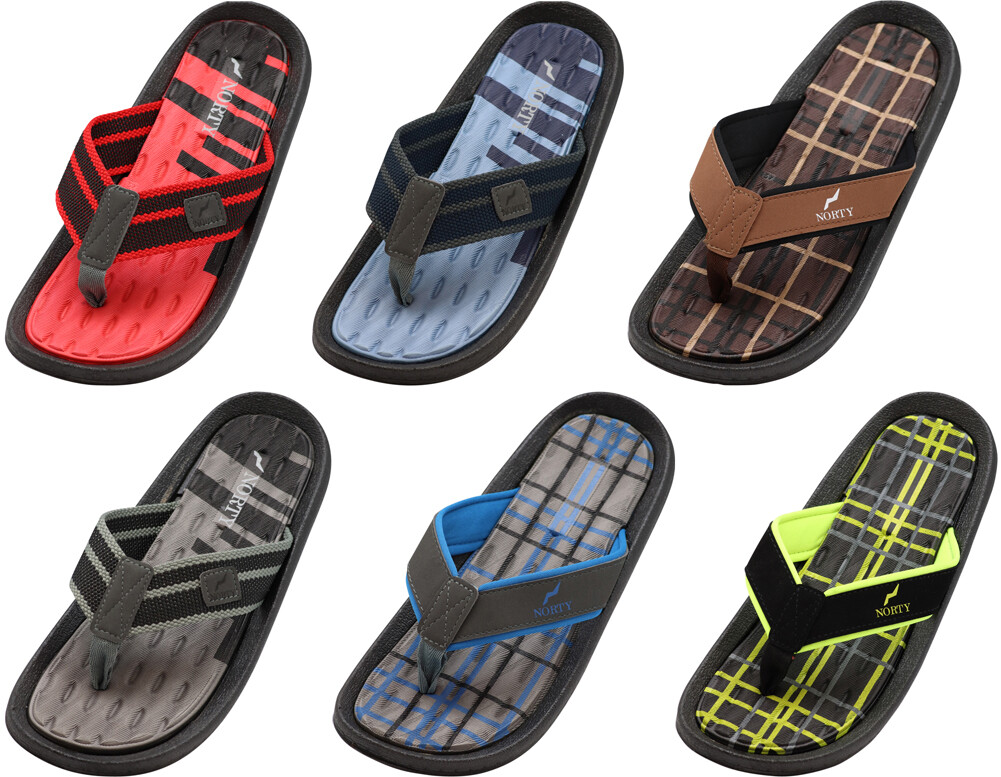 NORTY Men’s Sandals for Beach, Casual, Outdoor & Indoor Flip Flop Thong Shoe