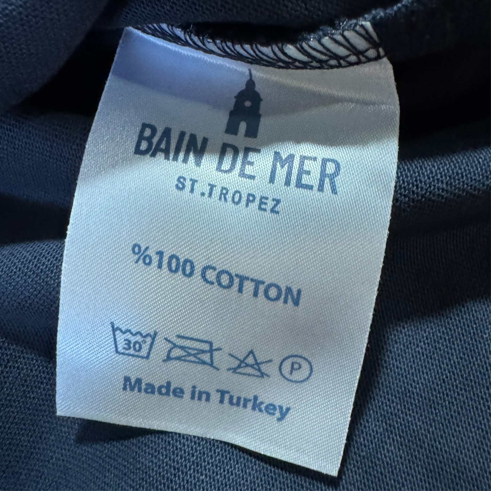 Bain De Mer Embroidered T-Shirt Sz 3XL Blue Cartel Yacht Club St Tropez France