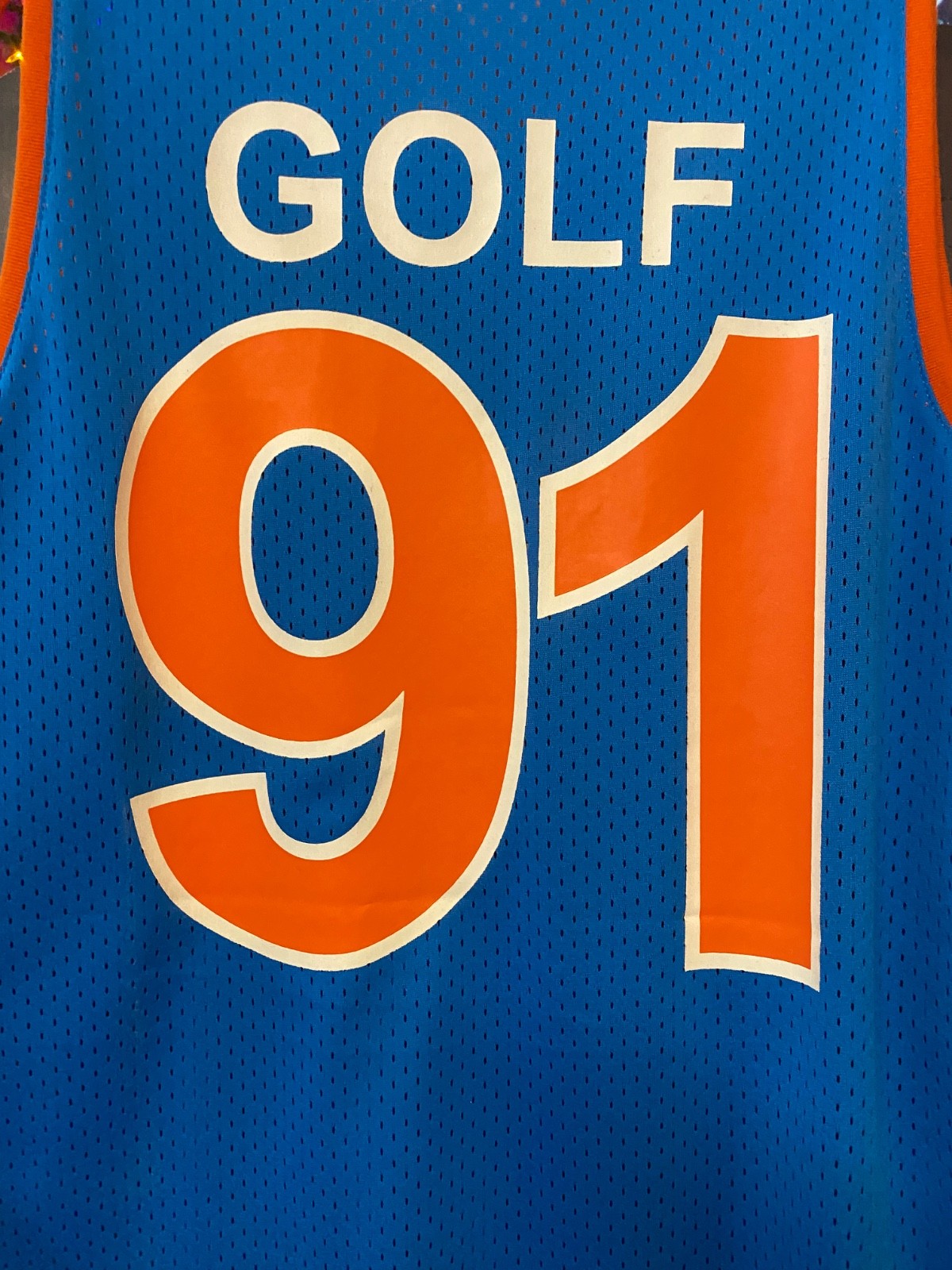 GOLF WANG Blue & Orange Medium Size Basketball Jersey (New with Tags)