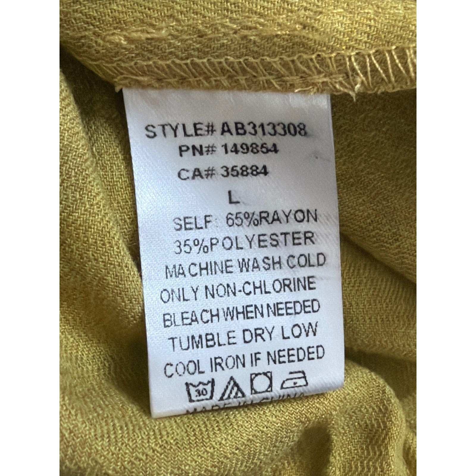 Sadie & Sage Chartreuse Leopard Mock Neck Tie Back Top AB313308 Large NWT