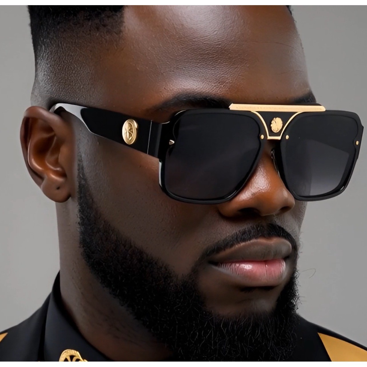 Dark Black Lens Sunglasses Men Hip Hop Cholo Outdoor Gangs Style Large Lentes
