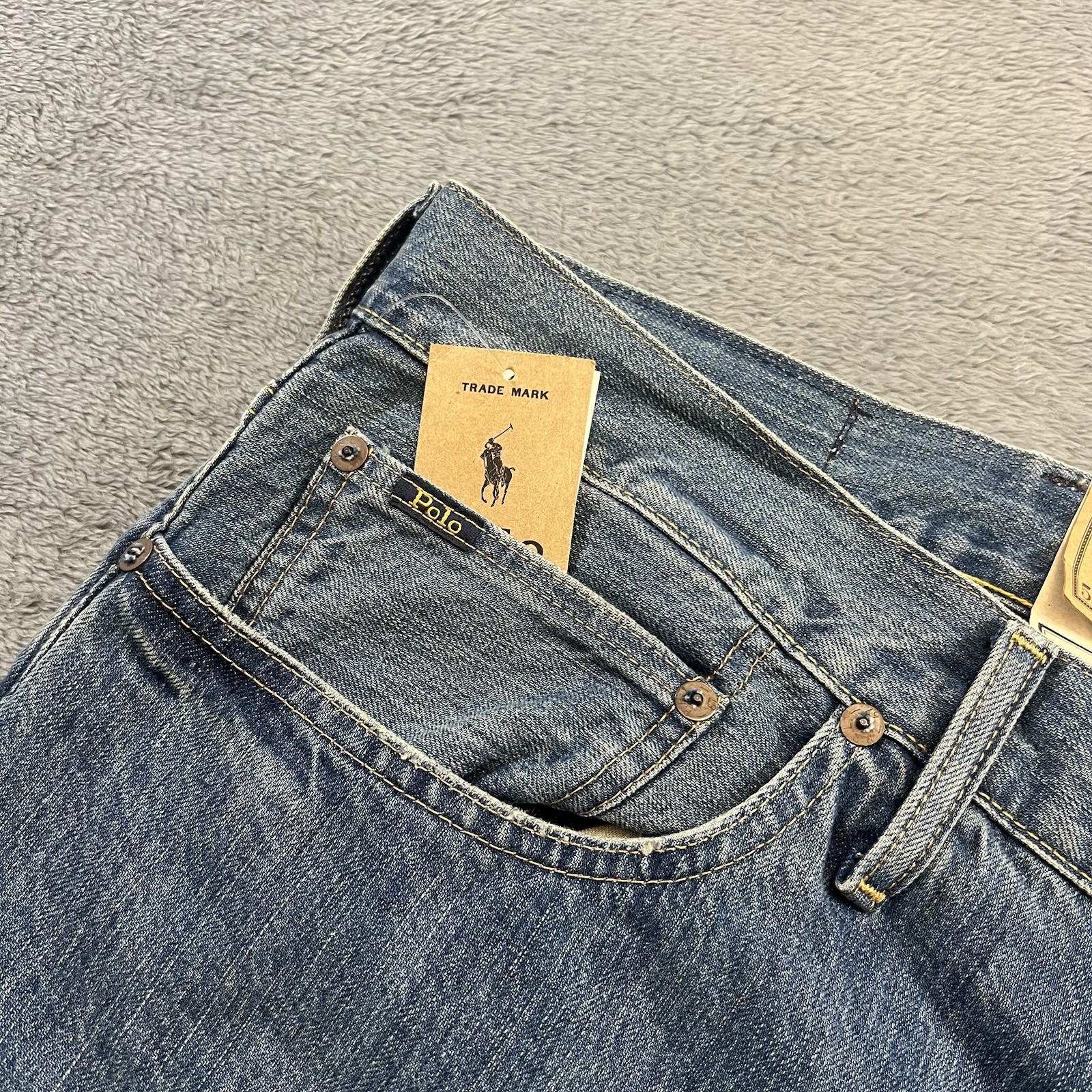 Polo Ralph Lauren Big & Tall Jeans 52B x 30 Hampton Relaxed Straight Leg NWT