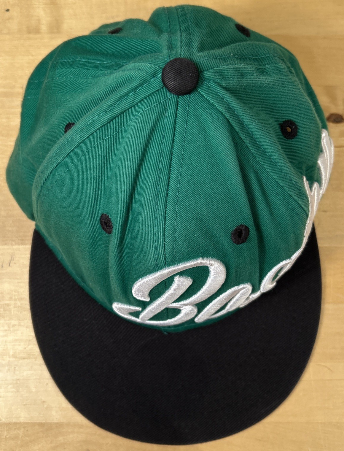 Boston Celtics Hat Cap Snapback Green Embroidered Spell Out Kbethos