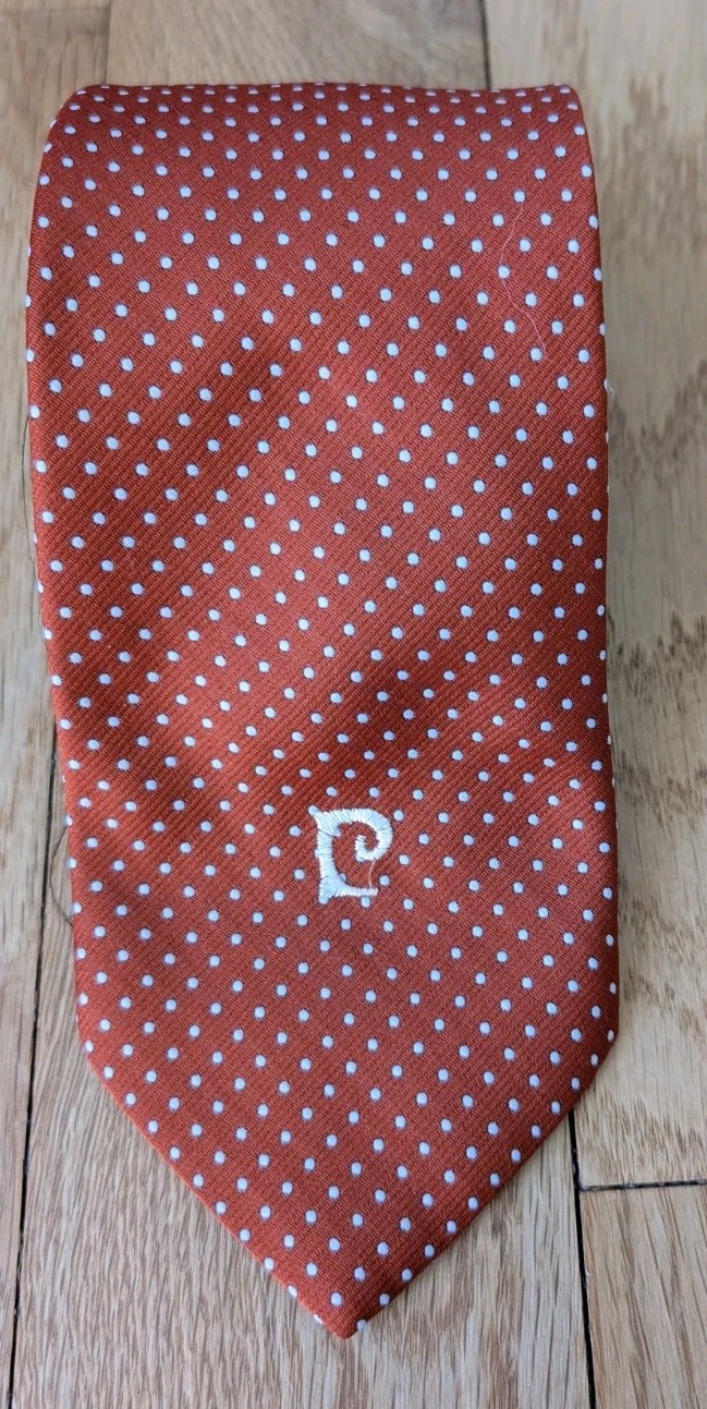 Vtg Pierre Cardin Men’s Tie Jack Henry Geometric Polka Dot USA 54”x 4.25”