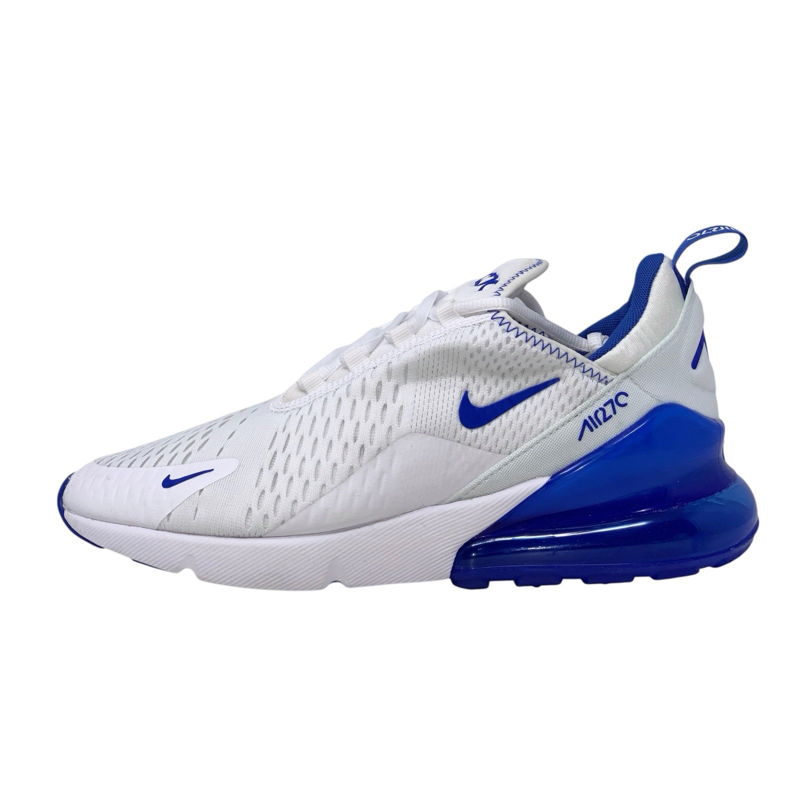 Nike Air Max 270 ‘Racer Blue’ White Sneakers, Size 13 BNIB DH0268-100