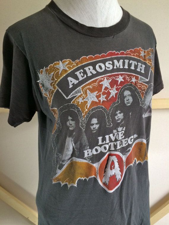 Remake reprint Aerosmith band 1978 black short sleeve T shirt gift tee NH14528