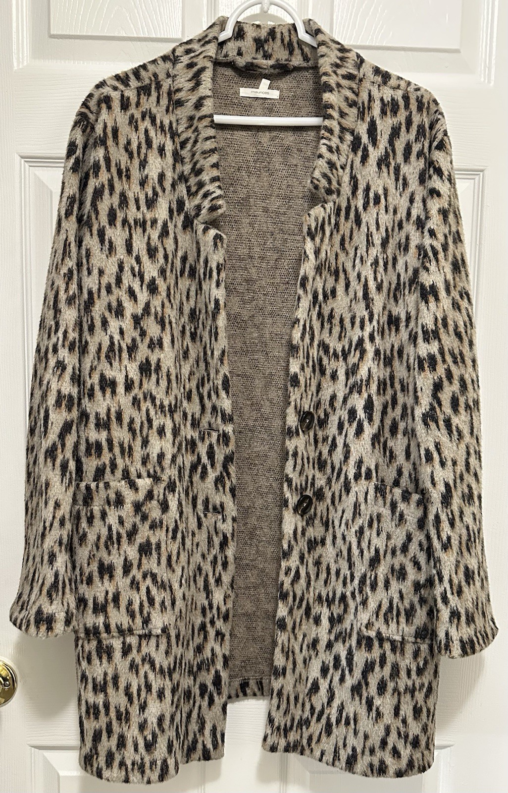 Maurice’s Leopard Print Coatigan Jacket Sz XL