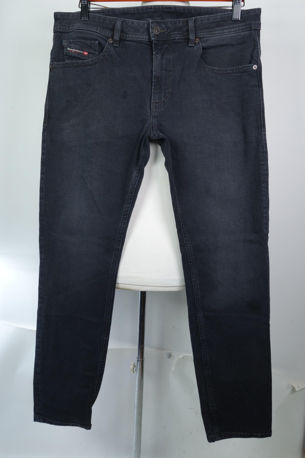Diesel Thommer-R Jeans Mens 34×32 Dark Wash Blue Slim Tapered Stretch Denim