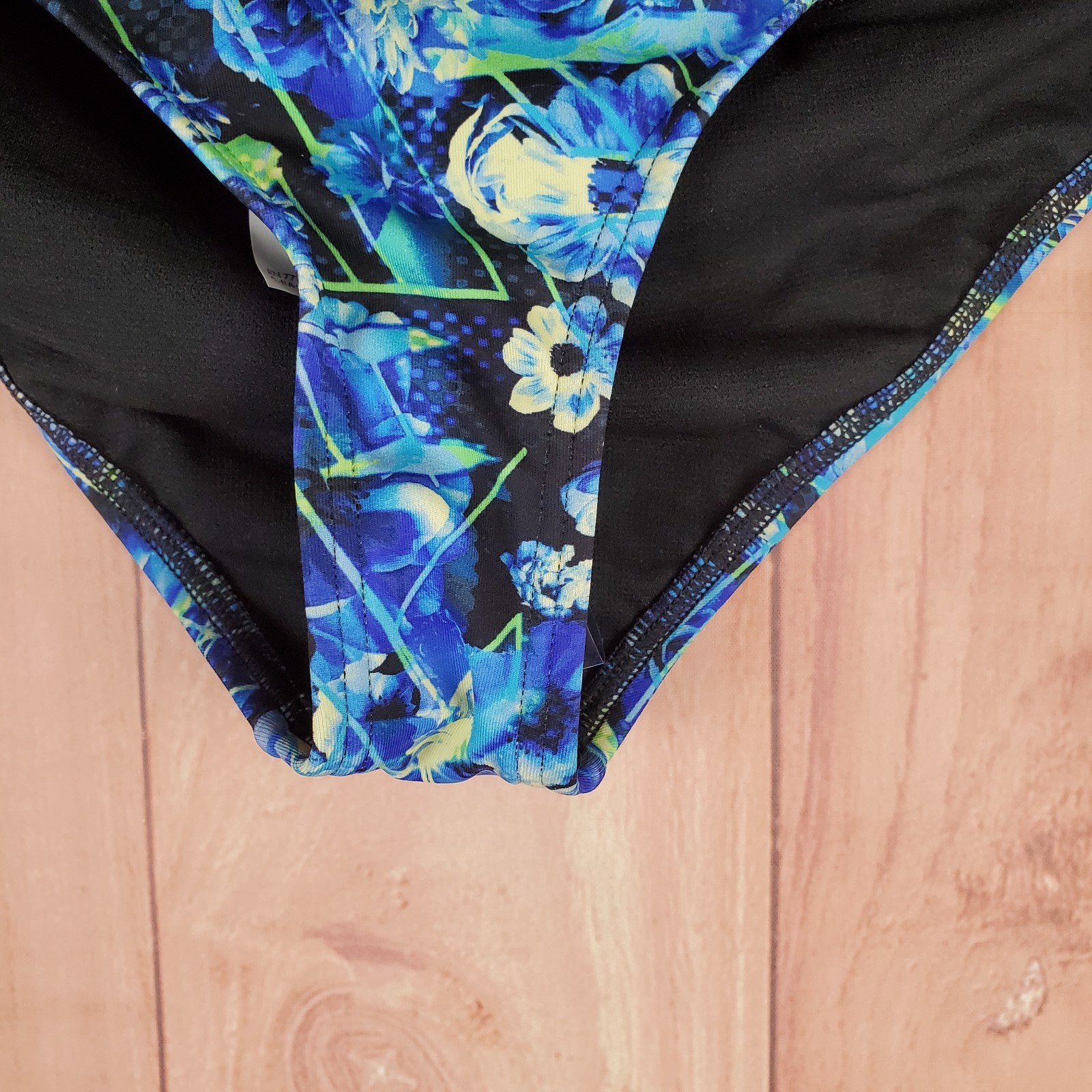 TYR Delphinium Riva Womens Bikini Bottom Sz Medium Green Multi Elastic Waist
