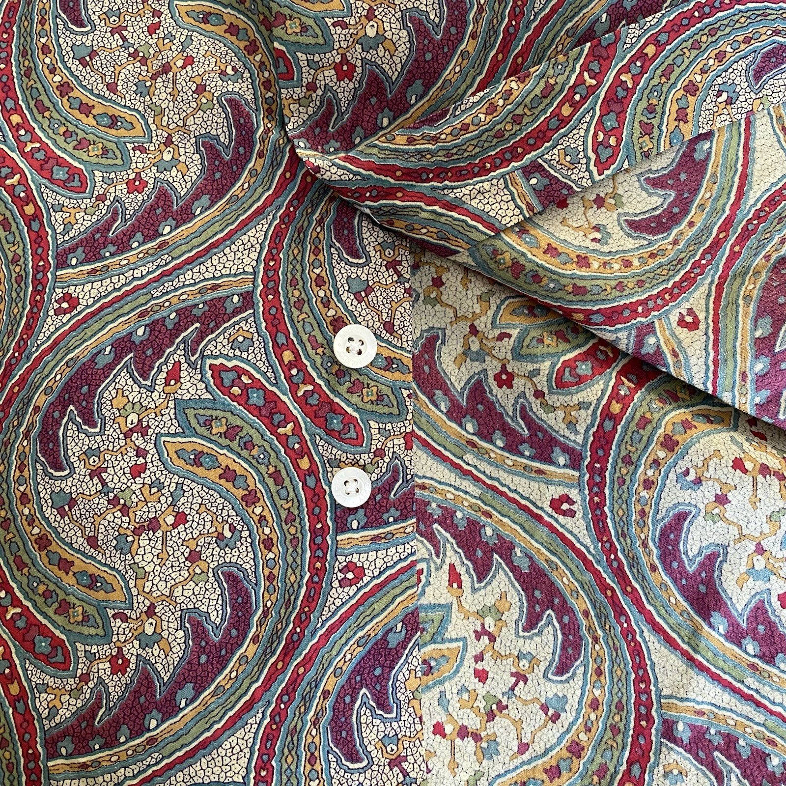 Liberty London Tana Lawn Cotton Paisley Shirt Men S British Retro Mod Heritage
