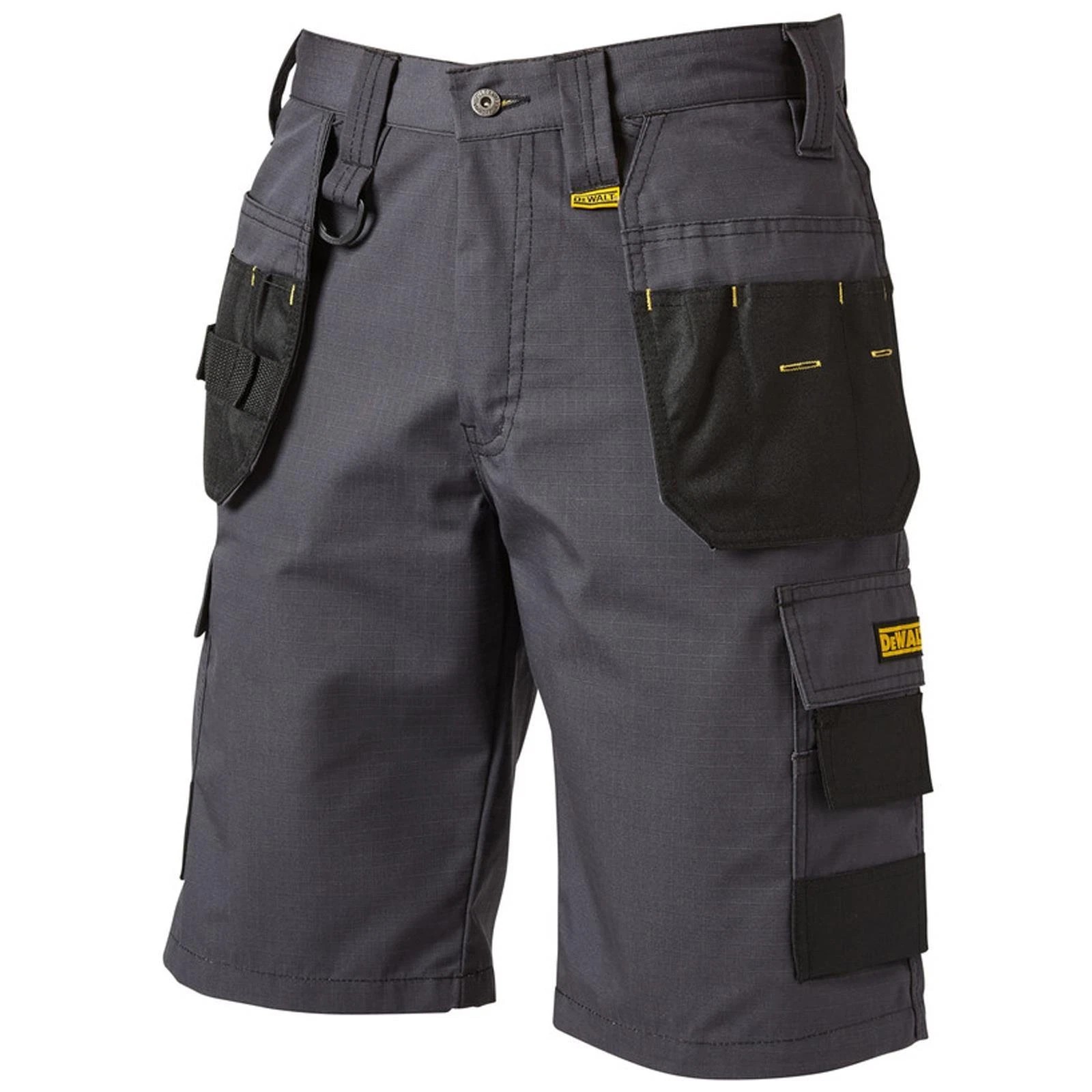 DeWALT Cheverley grey rip-stop cargo holster multi-pocket work shorts
