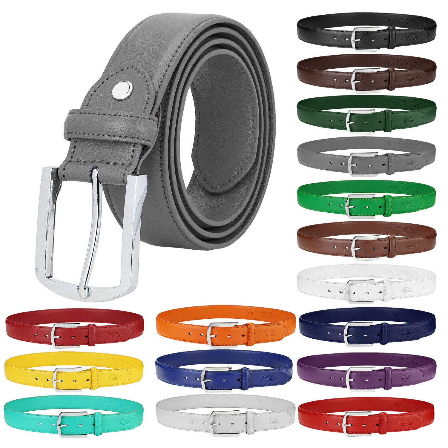 Falari Men Genuine Leather Golf Dress Belts Casual Belts Multiple Colors 9028