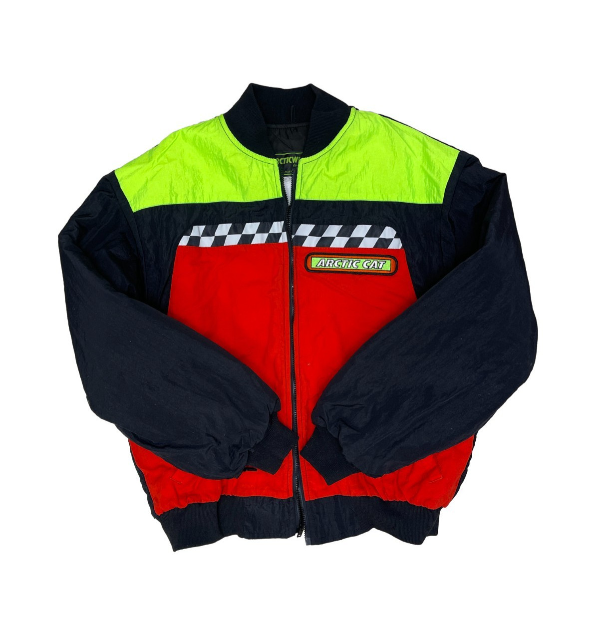 Vintage Arctic Cat Racing Jacket Detachable Shell 90s Snowmobile TWO JACKETS!