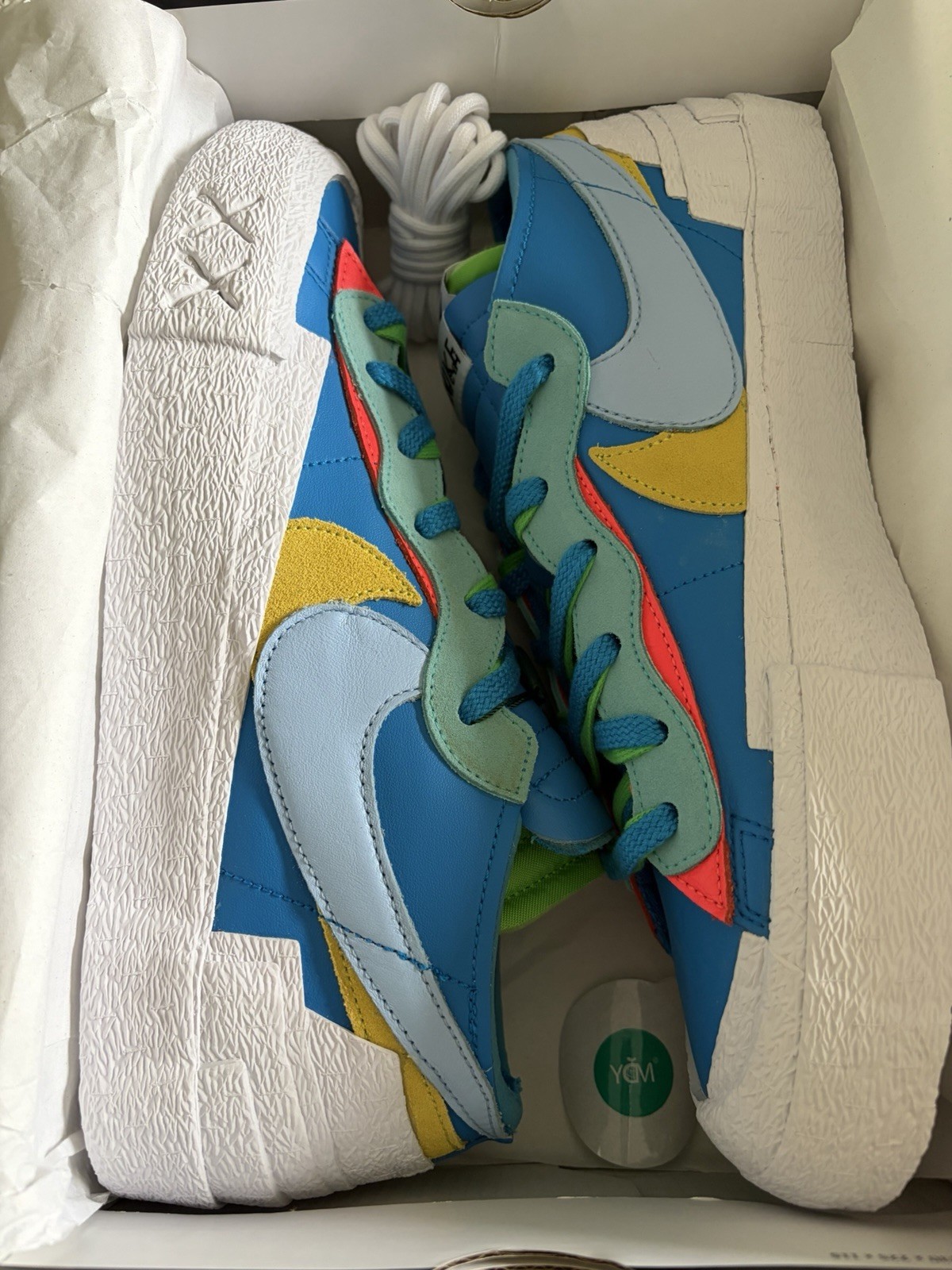 Nike Blazer Low Sacai KAWS Neptune Blue Limited Edition Leather Sneaker