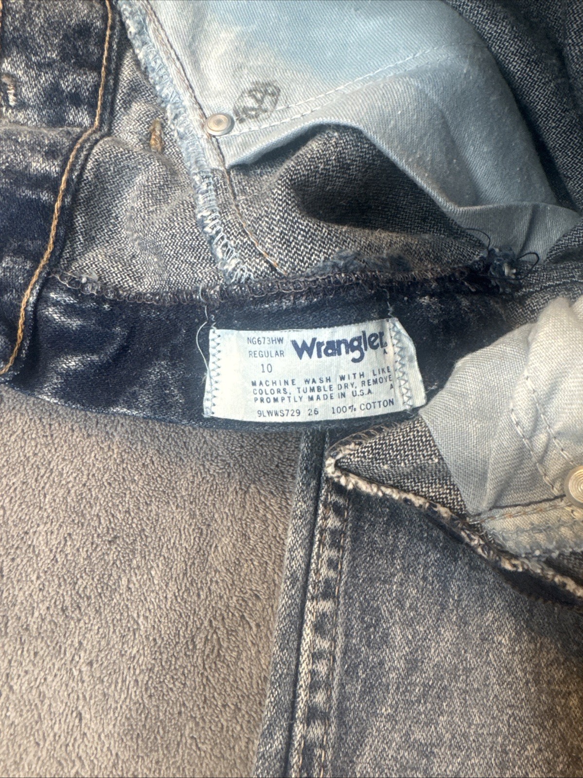 Vintage Wrangler Jeans Womens 10 Western 24×26 Acid Wash 90s 80s USA Cowgirl