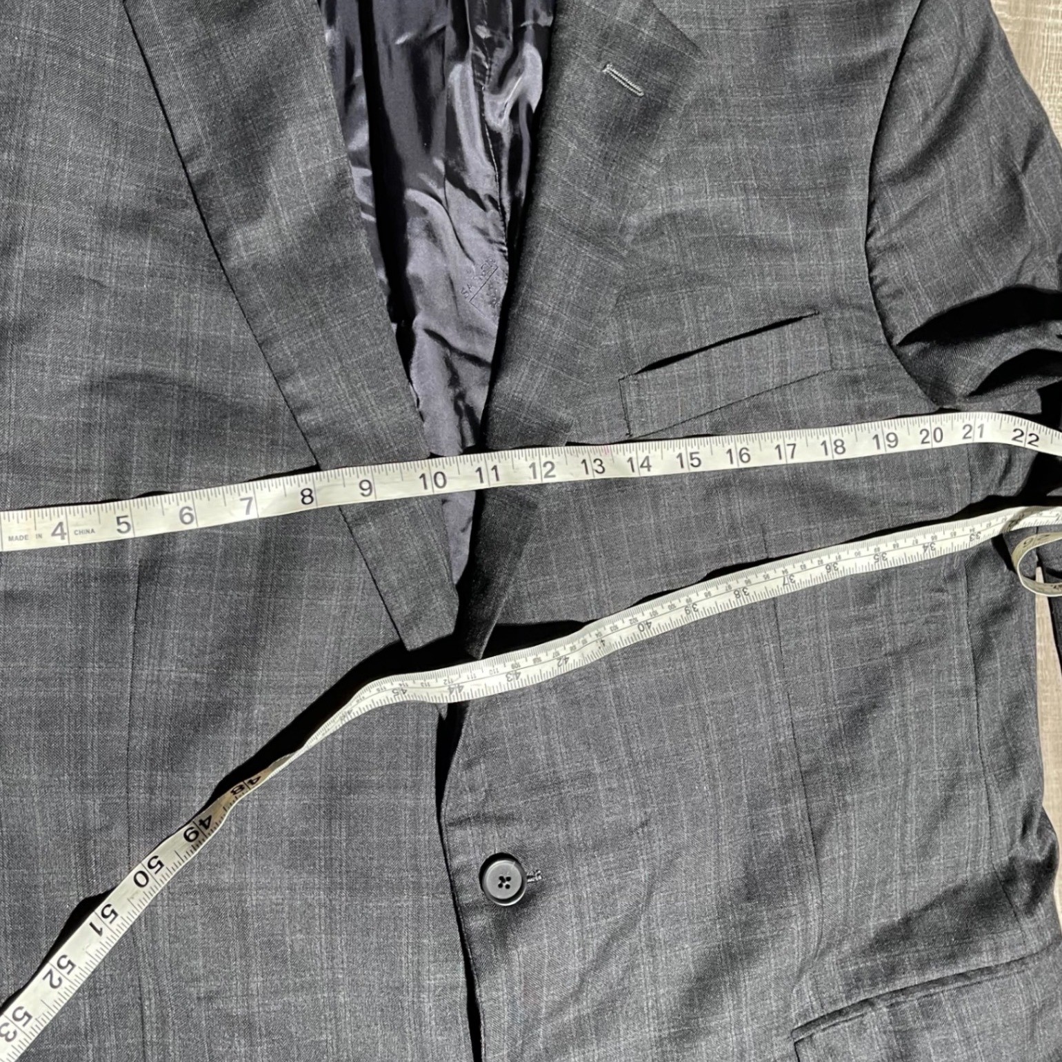 Brooks Brothers SAXON Gray Plaid Wool Blazer Jacket 46L/W41 Menswear