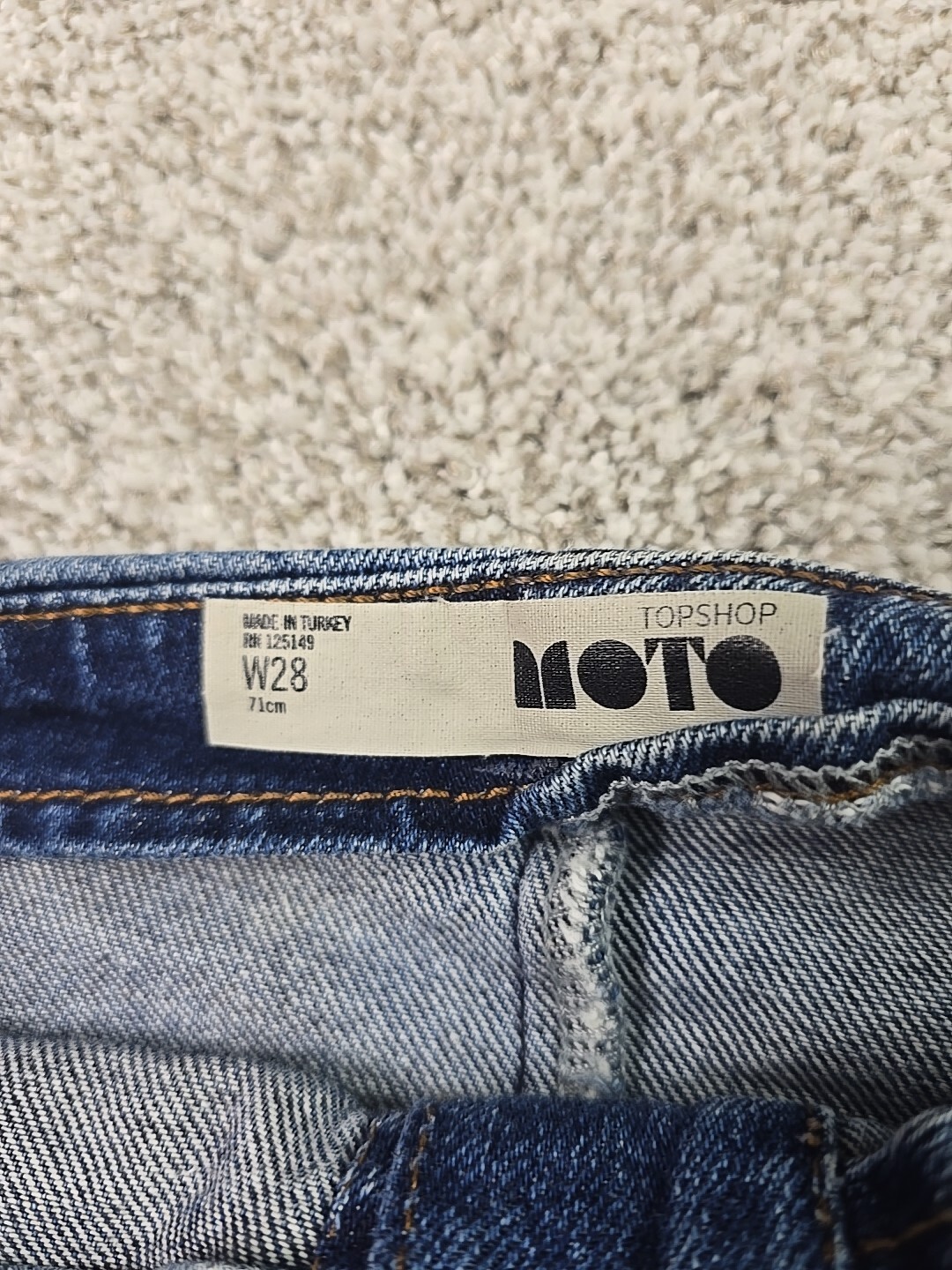 Topshop Moto Skirt Womans 28 Blue Denim Mini City Preppy School College