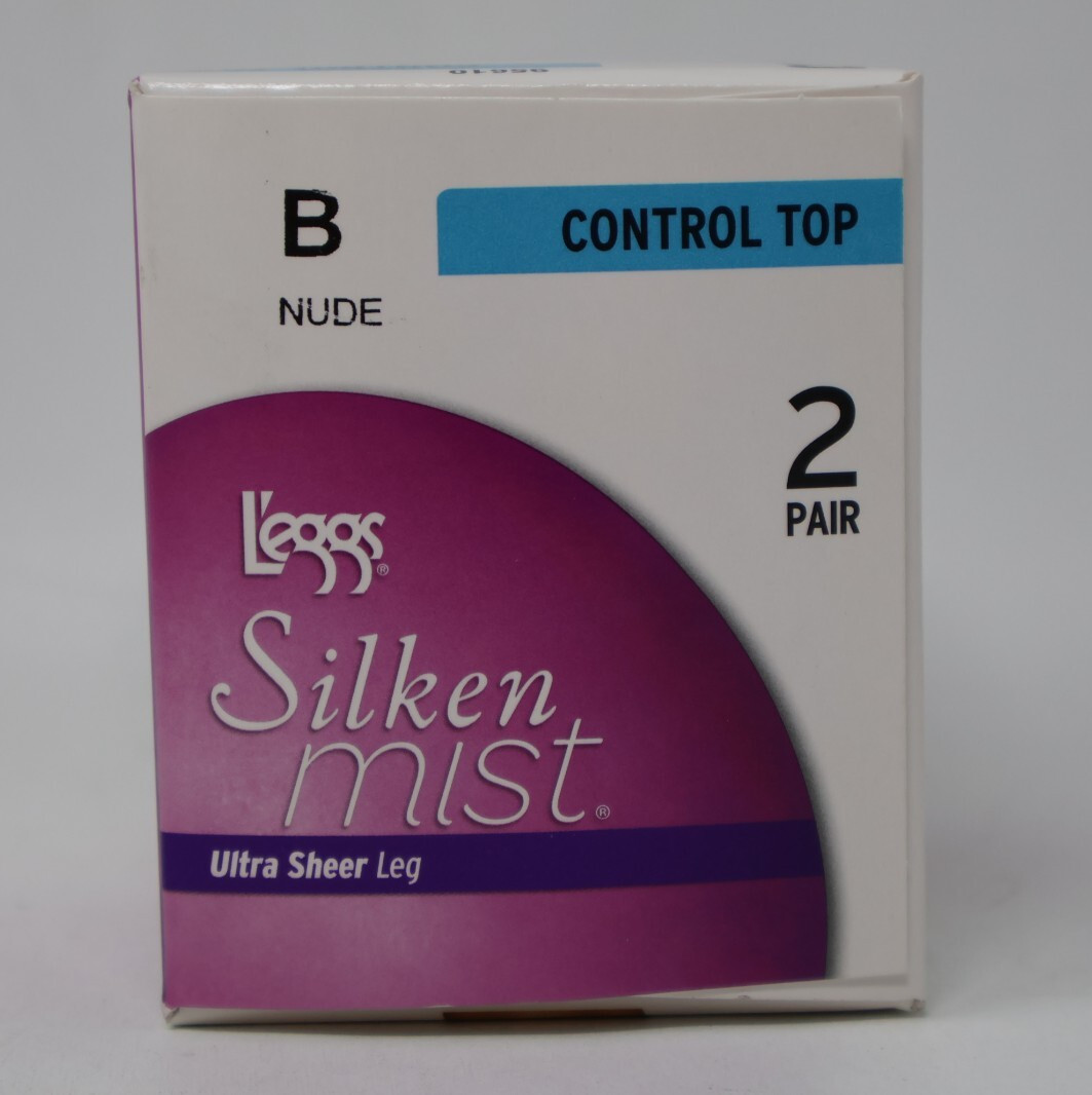 8 L’eggs Silken Mist Control Top Ultra Sheer Run Resistant Pantyhose NUDE Size B