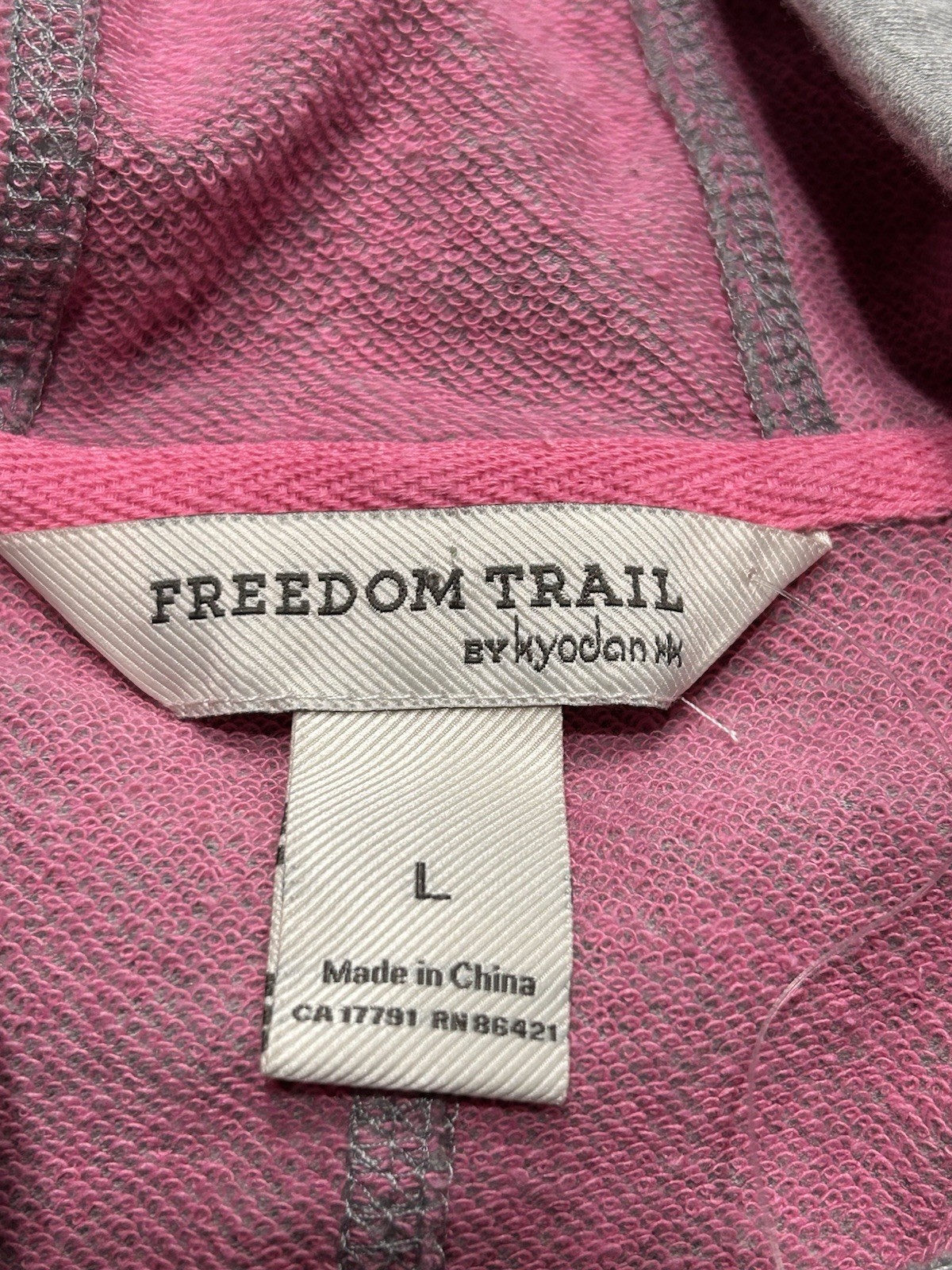 Freedom Trail Kyodan Gray Sleeveless Hoodie Dress NWT Pink Lined Athleisure Sz M