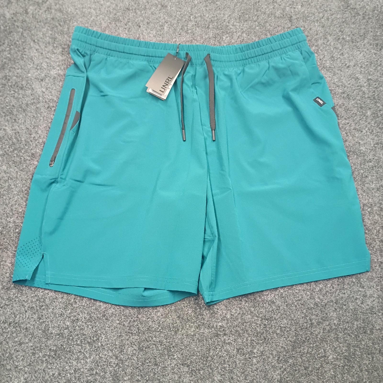 UNRL Shorts Mens 2XL Teal Superior Stride Running Performance Shorts NWT
