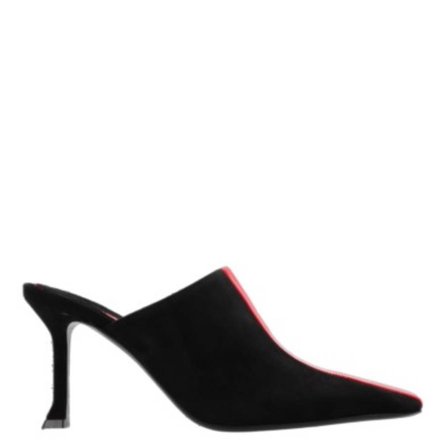 Ferragamo Ladies Black Graphic Insert Sophye Mules