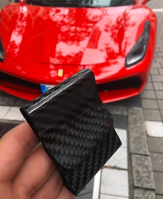 Carbon Fiber Money Clip , RFID blocking, Slim Minimalist Wallet, 5 year warranty