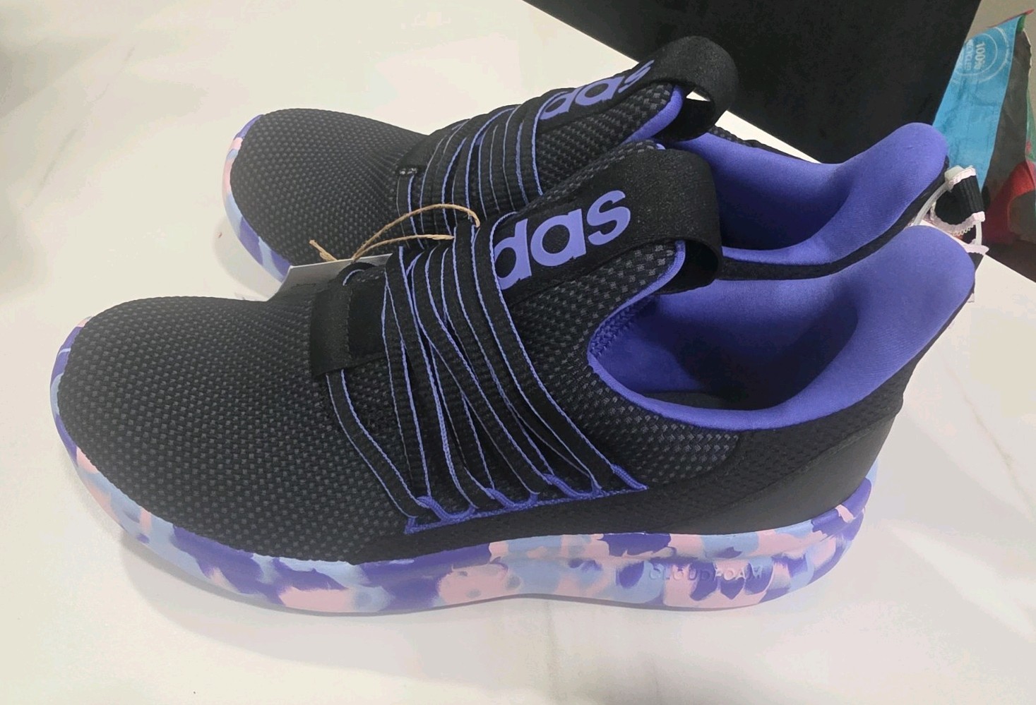 New With Tags Adidas Lite Racer Adapt 7.0K US 7 Blue & Purple