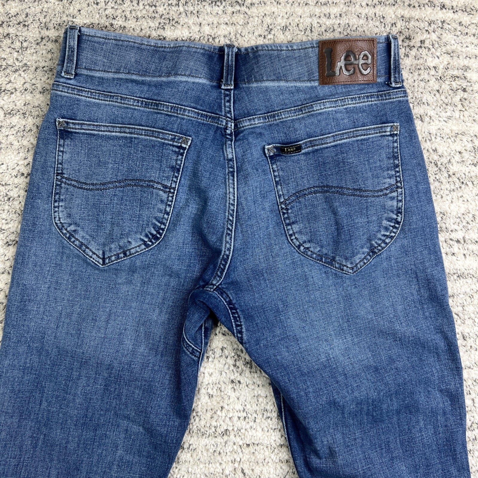 Lee Extreme Motion Jeans 34×30* Men’s Blue Denim Cotton Straight Fit Tapered Leg