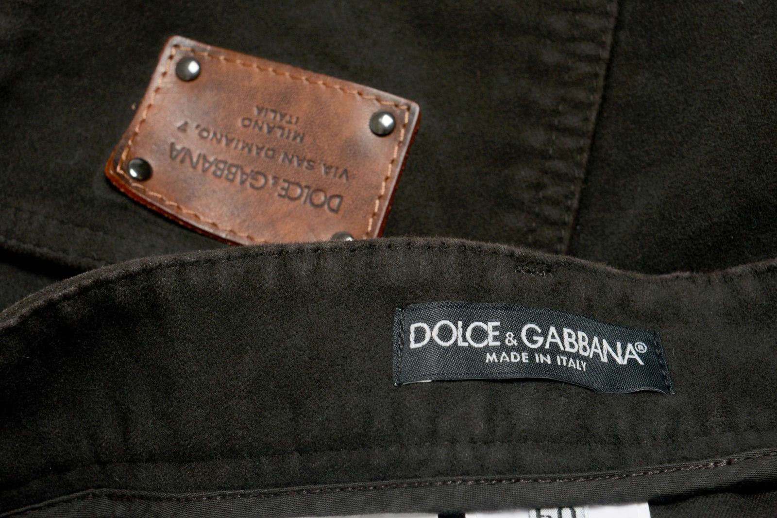 Dolce & Gabbana Men’s Brown Zip Up Casual Pants Size 28 30 32 34 36