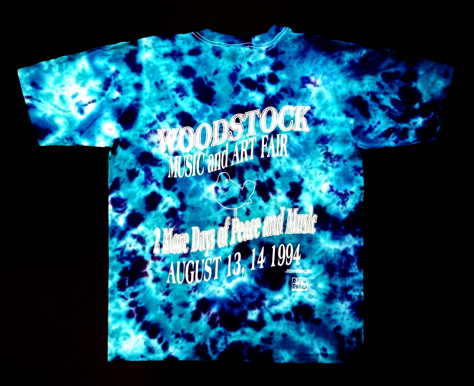 Woodstock Shirt T Shirt 1994 Vintage Music Art Fair Bob Dylan Santana Tie Dye XL