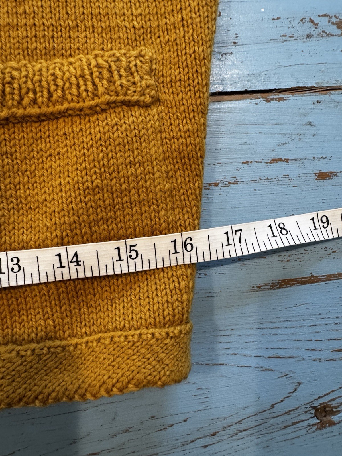 VTG 70s Hand Knit Sweater Orange Vest Gold Buttons Preppy Granny Pockets Medium