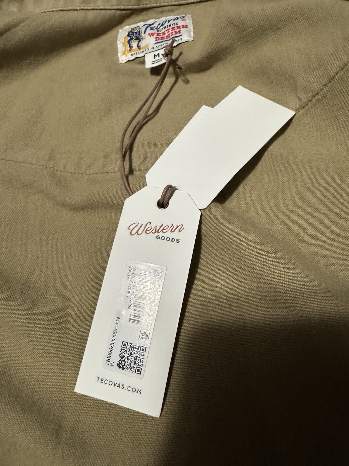 Tecovas Denim Long Sleeve Pearl Snap M $95 NWT