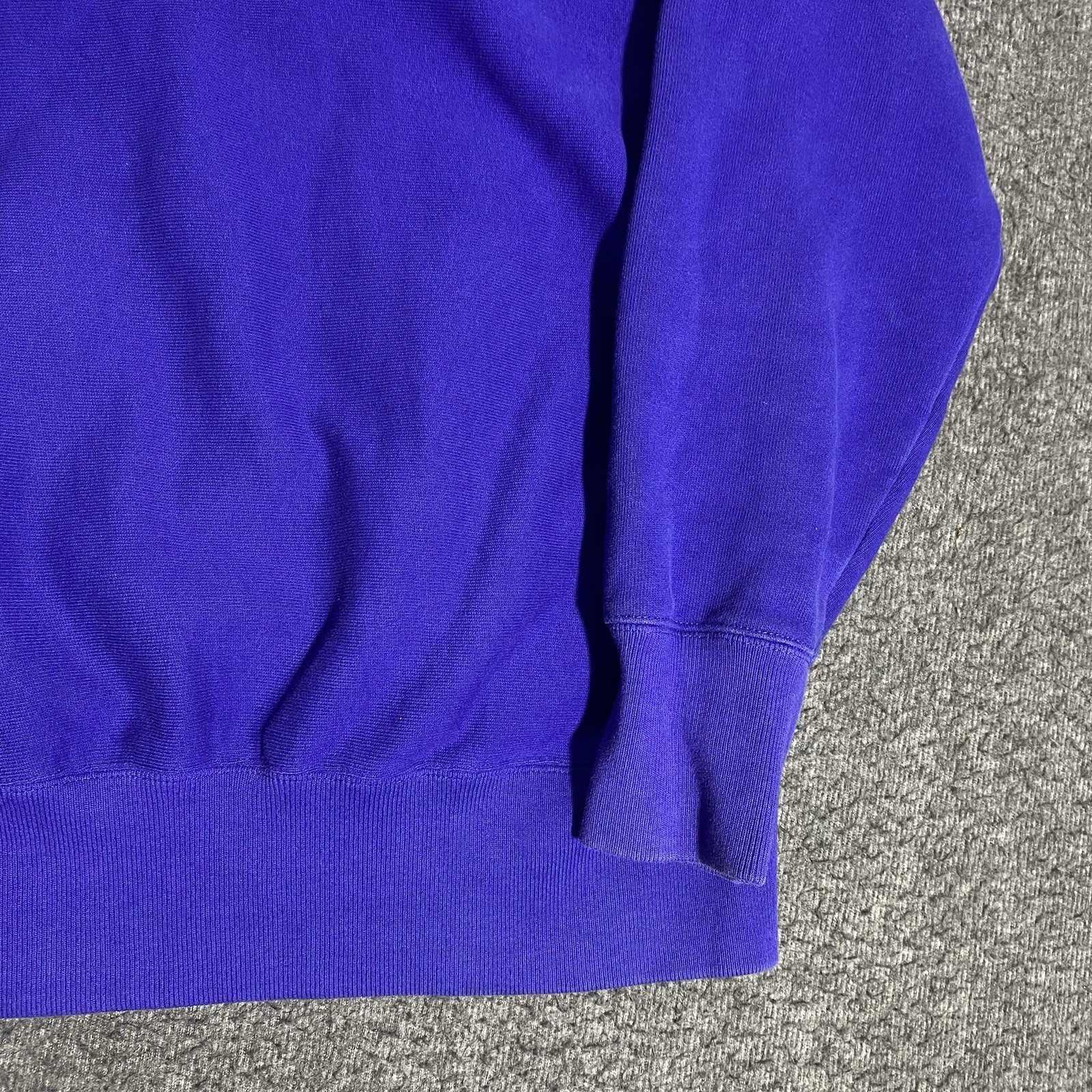 Vtg Champion Reverse Weave Large Blue Embroidered Pullover Hoodie Warm Up Script