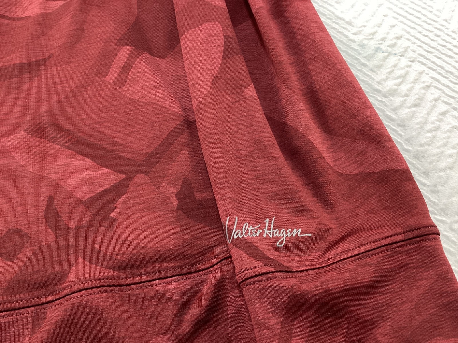 Walter Hagen 1/4 Zip Mens XL Maroon 11 Performance Pullover Camouflage