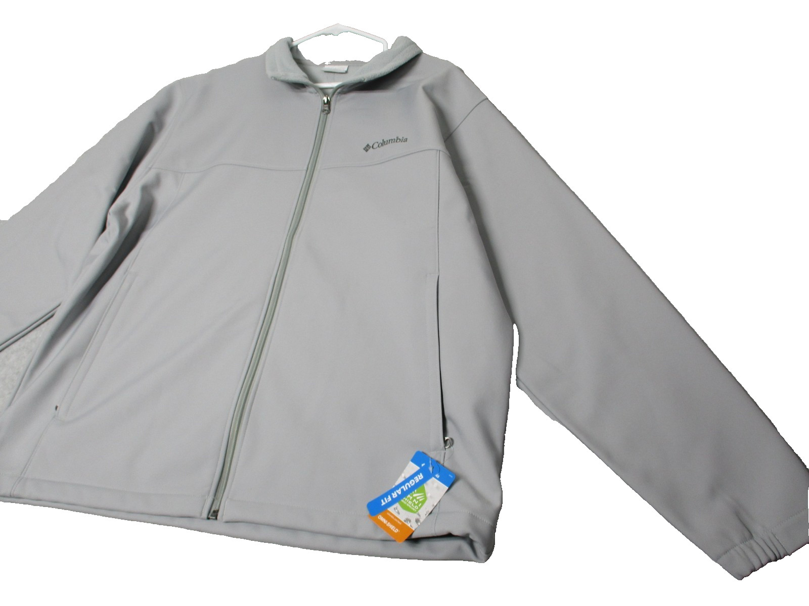 Columbia Bowen Lake II Softshell Jacket Water Repellent Mens Medium Gray