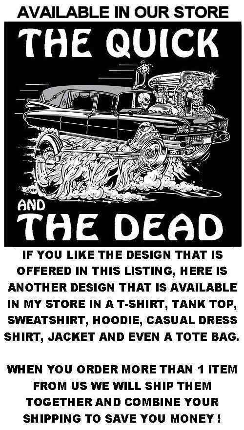 Giant Monster Rat In Blown Supercharged Hot Rat Rod Roadster Skull T-shirt WS161