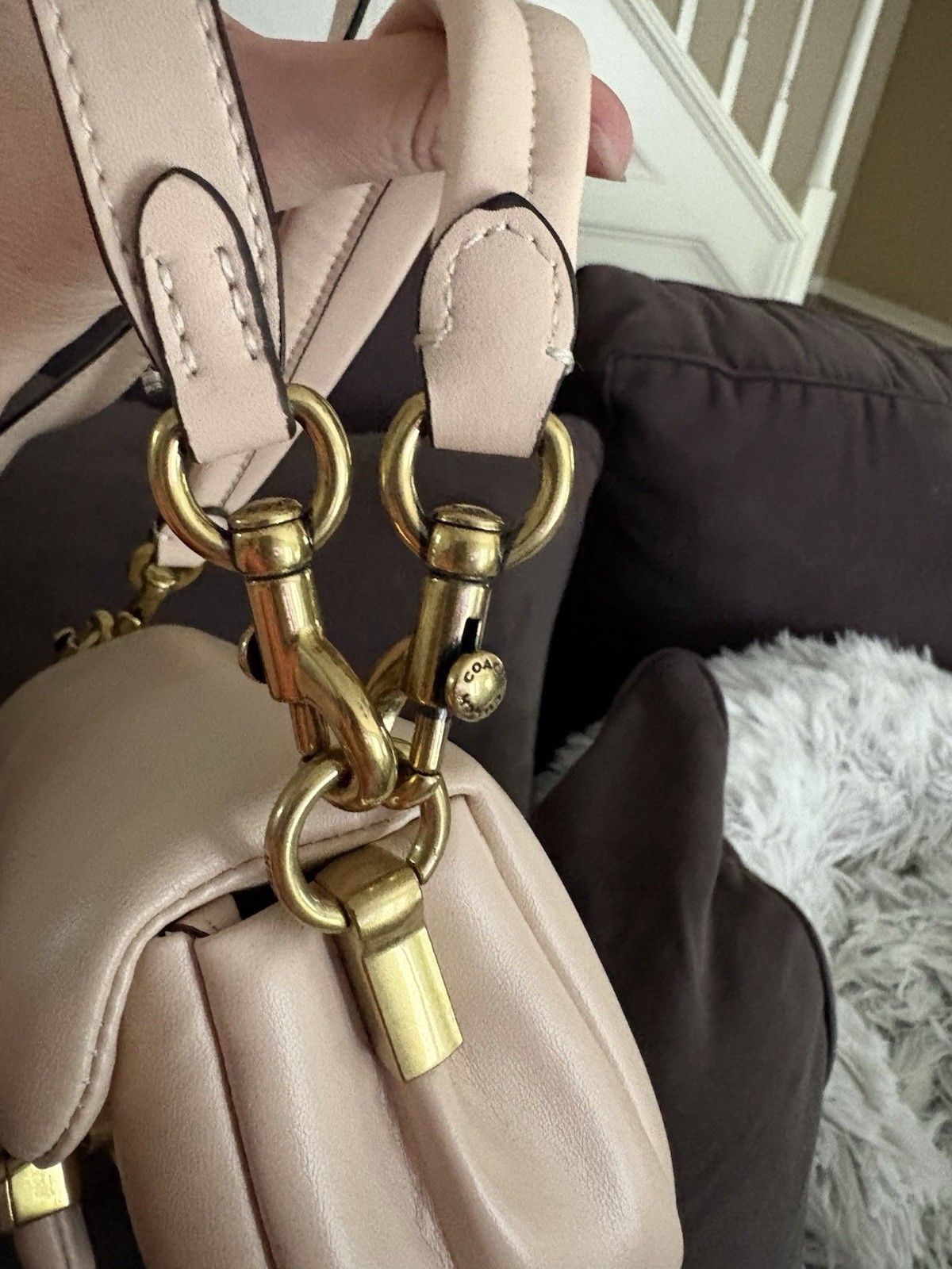 Coach Pillow Tabby Shoulder Bag with Top Handle and shoulder belt- Ivory