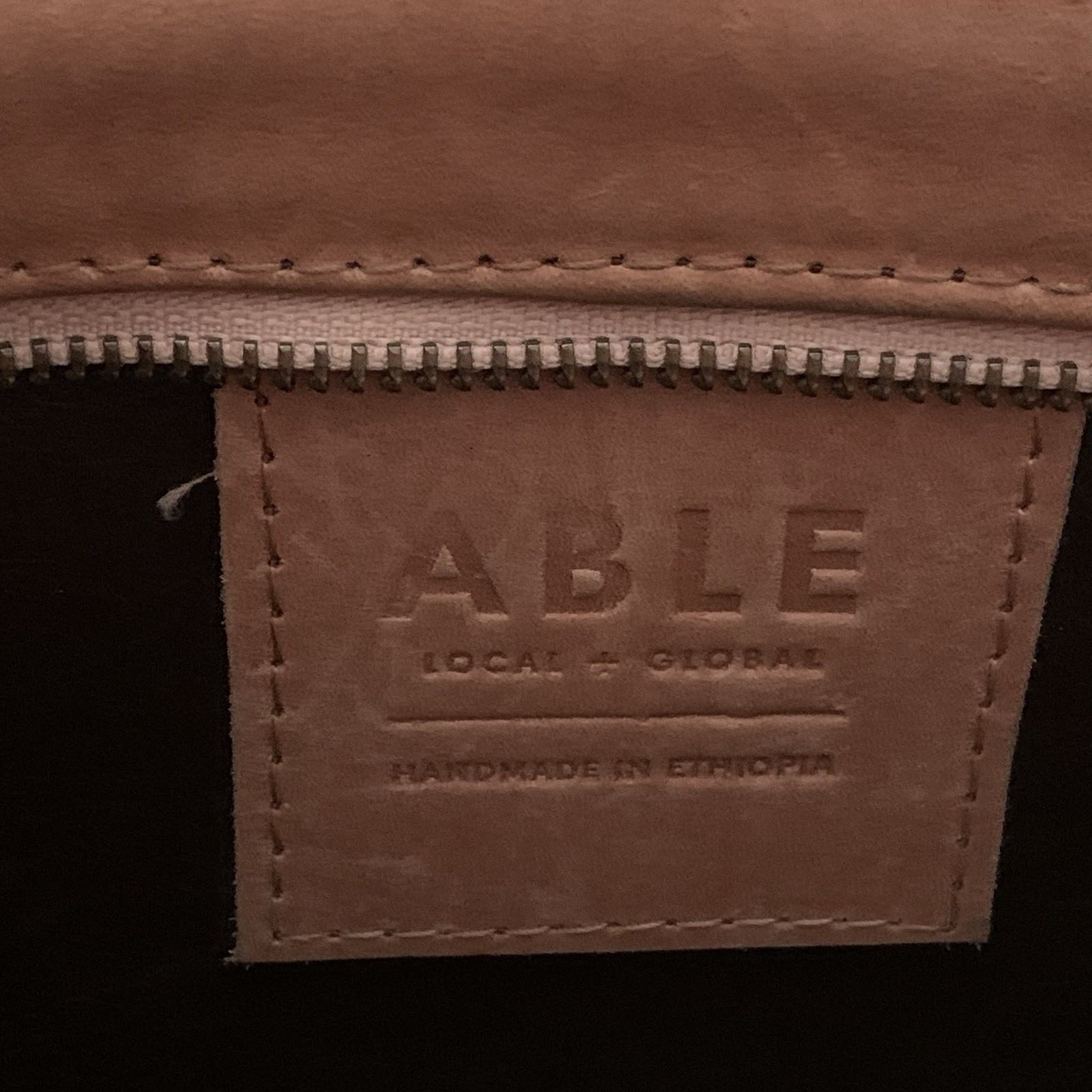 Able Leather Crossbody Brown Leather Purse Half Moon