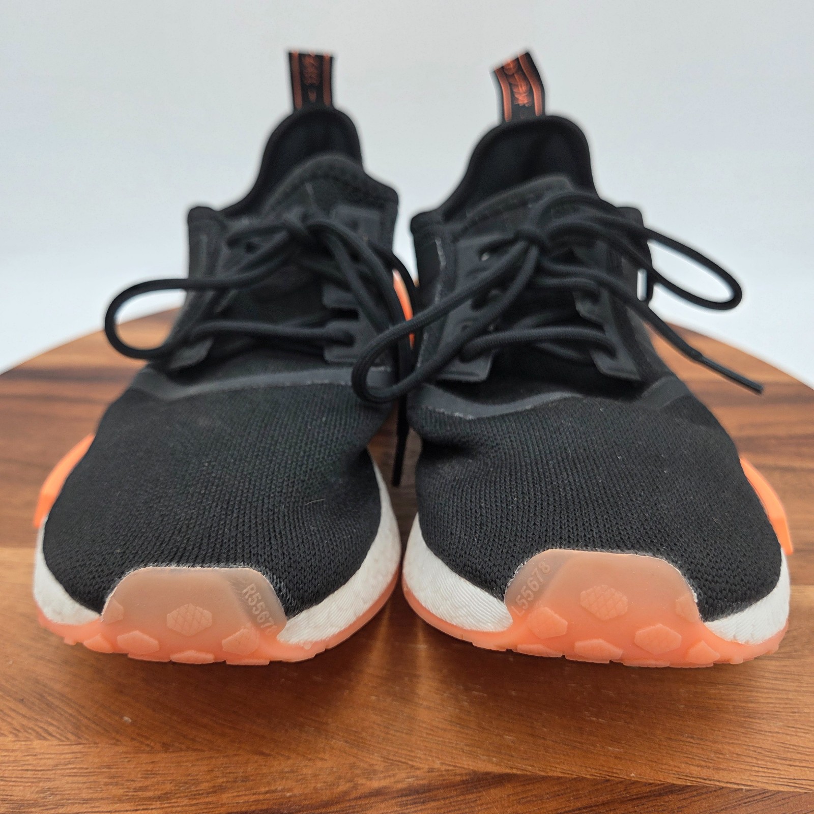 Size 9 – Adidas NMD_R1 Black Beam Orange Women’s Shoes Boost Sneakers